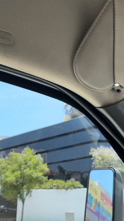 Dashcam footage captures street view in Los Angeles