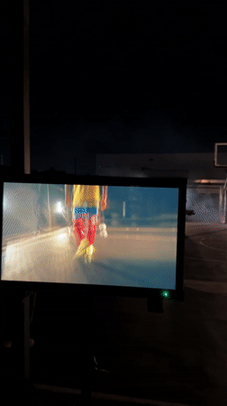 Night film shoot captures soccer players on LA basketball court