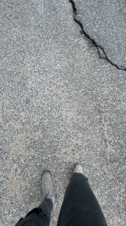 Road severely damaged near Smolyan, Bulgaria in apparent landslide