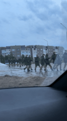 Spring scenes and military activity observed in Markovskii, Russia