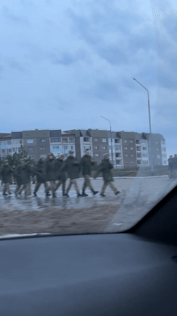 Spring scenes and military activity observed in Markovskii, Russia
