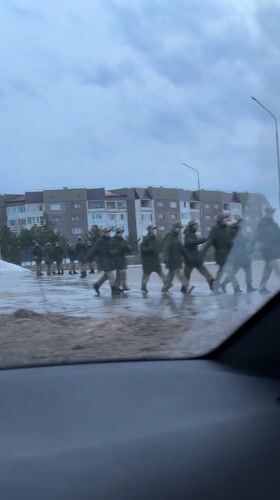 Spring scenes and military activity observed in Markovskii, Russia