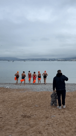 Women's group ocean swimming session observed in Gelendzhik