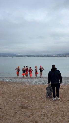 Women's group ocean swimming session observed in Gelendzhik
