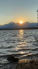 Sunset over a quiet reservoir in Castelo Branco, Portugal