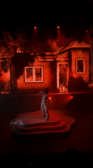 Early morning theatrical performance recorded in Los Angeles