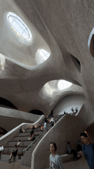 Modern cave-like building interior documented in New York