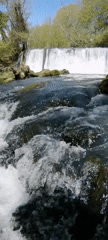 Spring waterfall and river documented in Tsukwara, Abkhazia