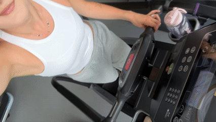 Woman works out, takes selfie at Whistler gym