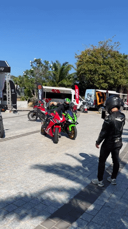 Motorcycle gathering at resort in Cam Ranh Vietnam
