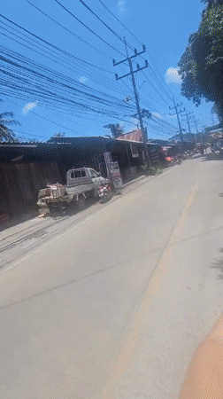 Scooter riders captured on video in sunny Ko Tao