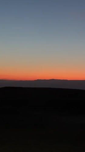 Dusk landscape and car journey recorded in Arad, Israel
