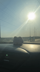 Car journey documented through Chaikovsky, Russia on sunny afternoon