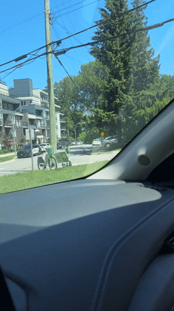 Electric unicycle rider spotted on Port Moody sidewalk