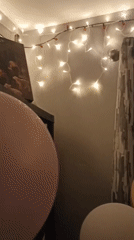 Birthday room decorated with balloons and fairy lights in Annagry