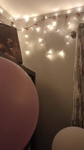 Birthday room decorated with balloons and fairy lights in Annagry