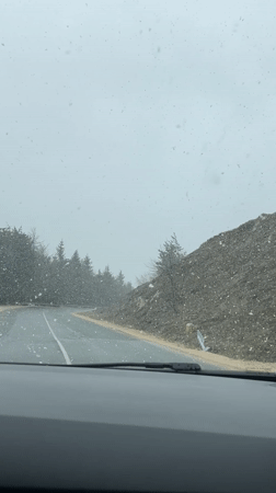 Late spring snow creates slippery driving conditions in Bulgaria
