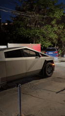 Tesla Cybertruck spotted during evening street scenes in Yerevan
