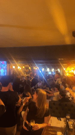 Yerevan bar crowd gathers for a live sporting event