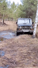 Man celebrates off-road adventure with UAZ vehicle in Markovskii