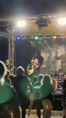 Outdoor night concert in Tutrakan, Bulgaria