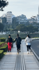 Casual lakefront recreation captured across Da Lat, Vietnam