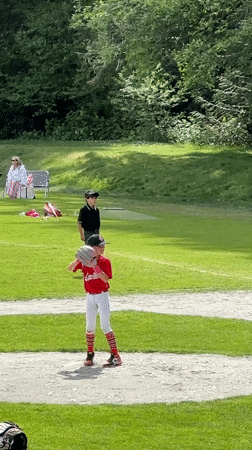 Youth baseball game underway in North Vancouver