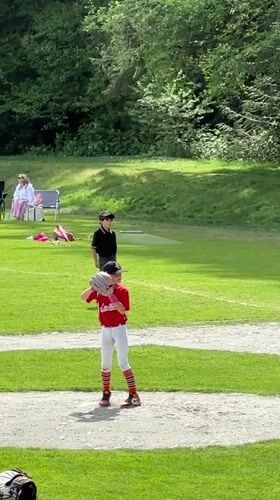 Youth baseball game underway in North Vancouver