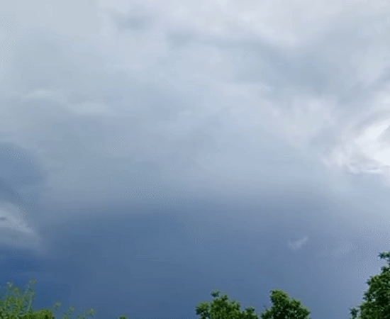 Storm arrives in rural Bulgarian village, documented by local witness
