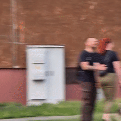 Relaxed outdoor moment with a dog in Kemerovo