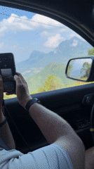 Traveler Documents Scenic Mountain Views in Rural Vietnam