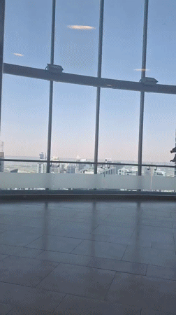 Dubai skyline viewed from multiple elevated positions over morning hours