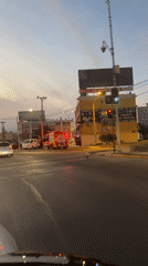 Fire truck responds to call in Arica, Chile