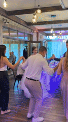 Wedding celebration with line dancing captured in Darmantsi, Bulgaria