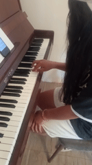 Morning memories capture piano playing, outdoor activity, Bitcoin charts