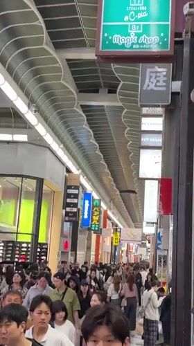 Busy commercial streets documented in Osaka during morning hours