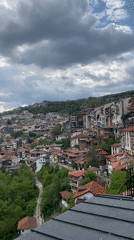 Tourist documents historic Bulgarian sites and local dining experiences