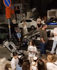 Community gathers at a Tel Aviv synagogue on a September evening