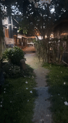 Evening resort scenes captured in Baan Wang Ta Kien Thailand