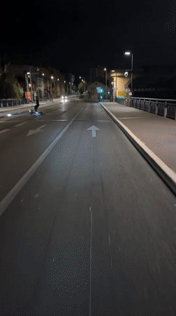 Late-night café hang and scooter rides through Perpignan