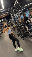 Woman takes gym selfies in Denpasar workout session