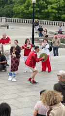 Brass band performs at Montreal's Mount Royal Park belvedere