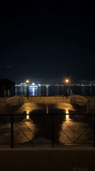 Nighttime waterfront scenes documented in Vancouver early morning hours
