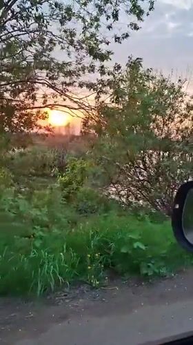 Sunset captured over water near Innolovo, Russia