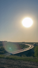 Routine highway traffic documented near Sorochyi Hory Bridge, Russia