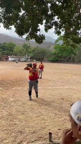 Youth baseball game played in Las Piedras, Venezuela