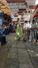 Traditional Moroccan morning: street musician and breakfast in Fez