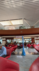 Morning layover scenes from Bengaluru's BLR Airport terminal