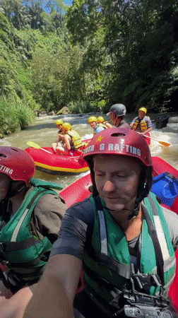 River recreation activities captured in Ubud District waterway