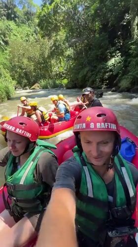 River recreation activities captured in Ubud District waterway